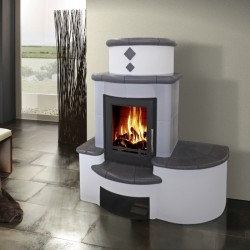 BASEL tmavošedá - svetlošedá s lavicou vpravo